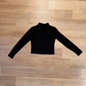 H&M Black Basic Ribbed Turtleneck